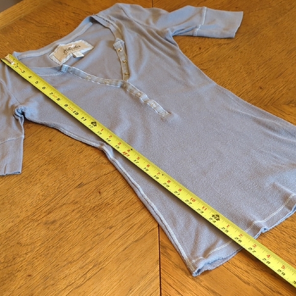 Y2K Hollister Women's Half Sleeve Gray Henley Tee Bella Swan - Picture 12 of 12